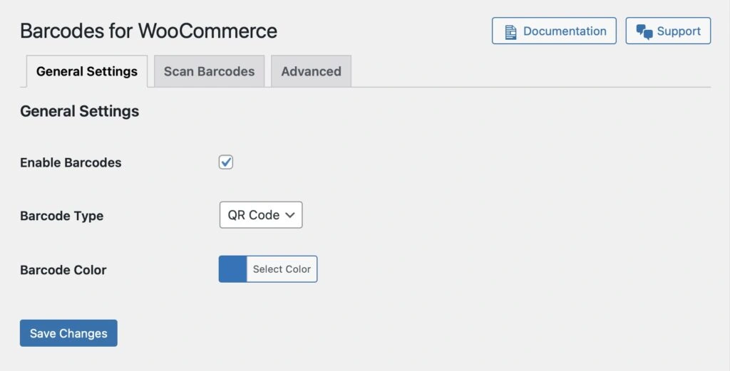 Barcodes for WooCommerce® \(free\) - QR Code settings