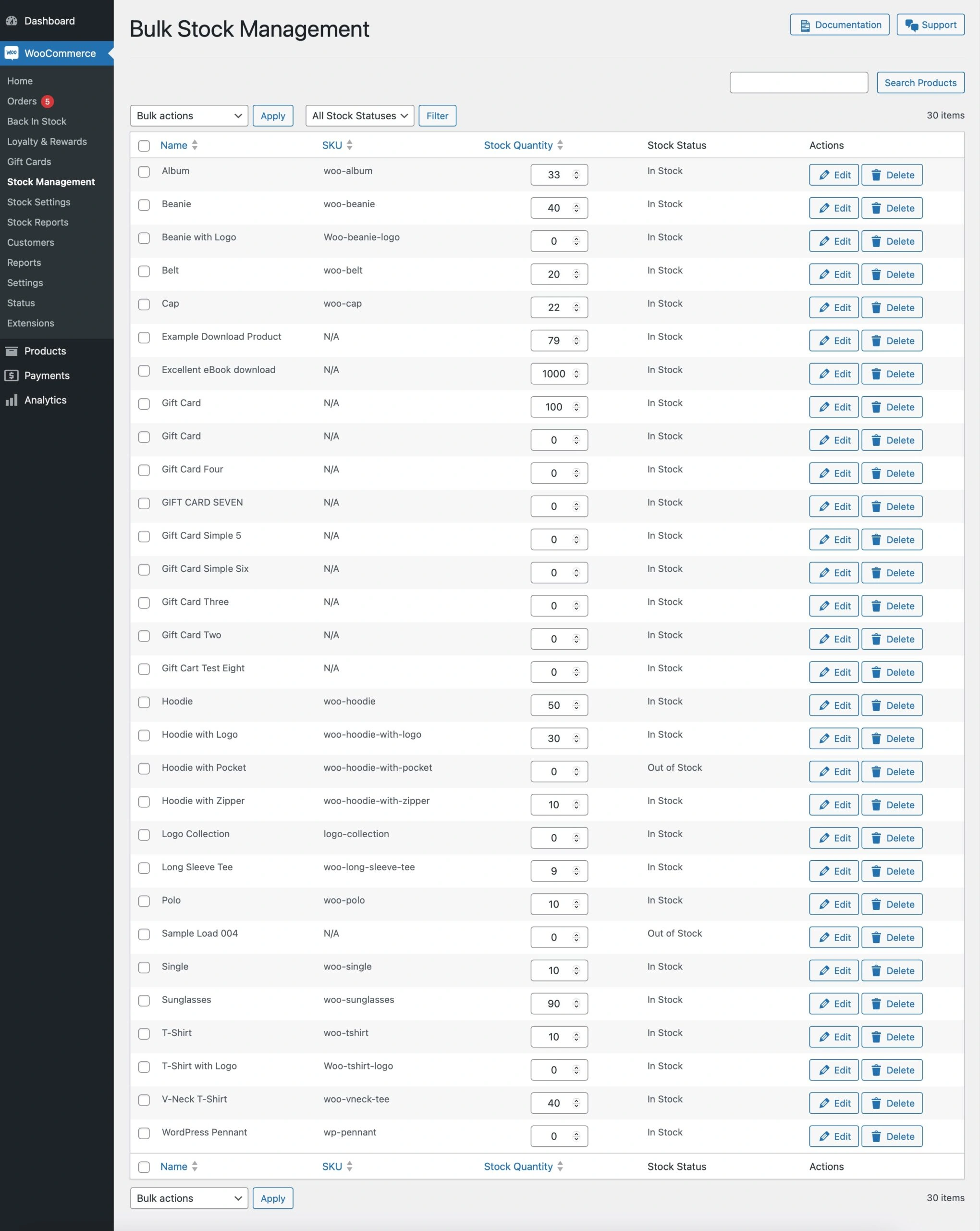 Bulk Stock Management for WooCommerce® \(free\) - Stock Management