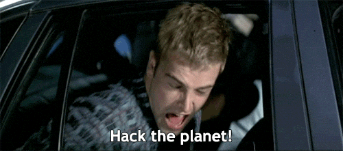 HACK THE PLANET GIF