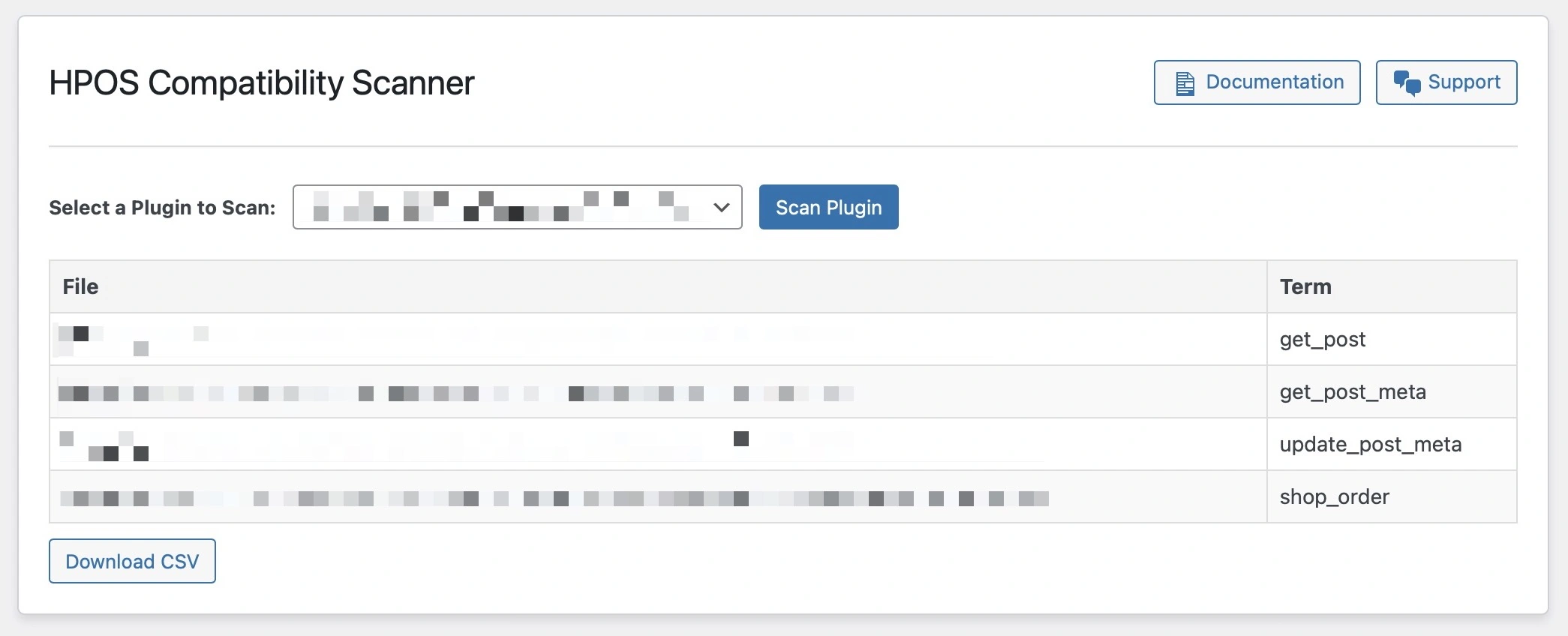HPOS Compatibility Scanner for WooCommerce® - scan results