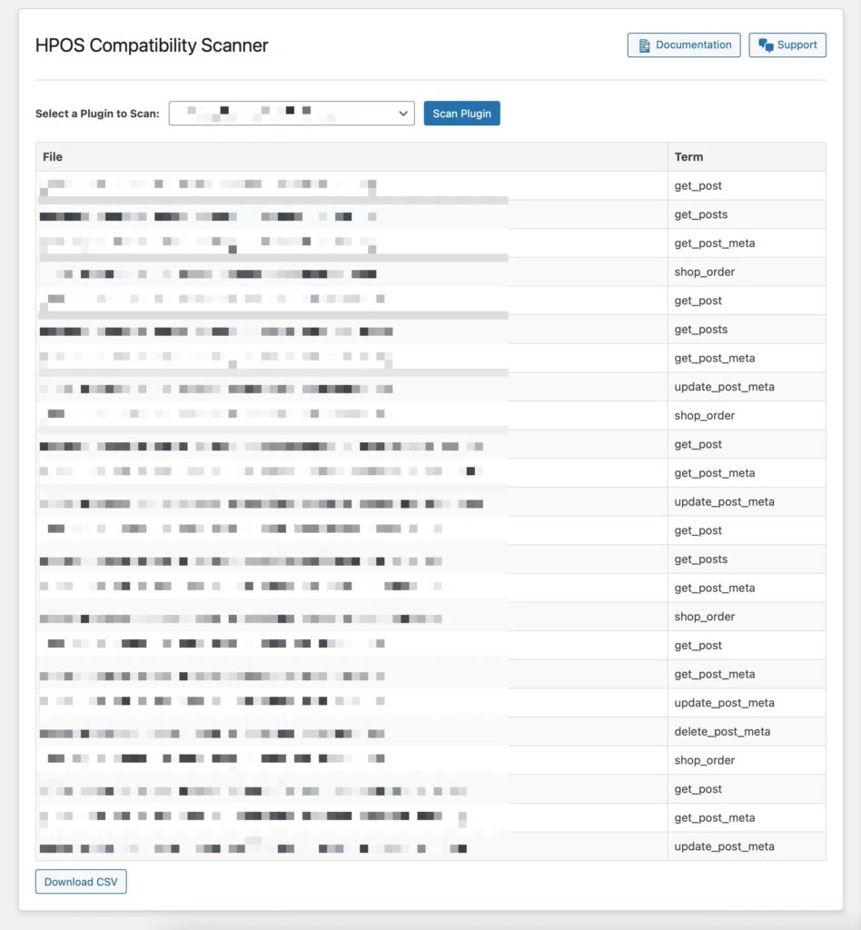 HPOS Compatibility Scanner - scan results