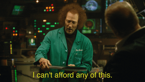 I can't afford any of this GIF