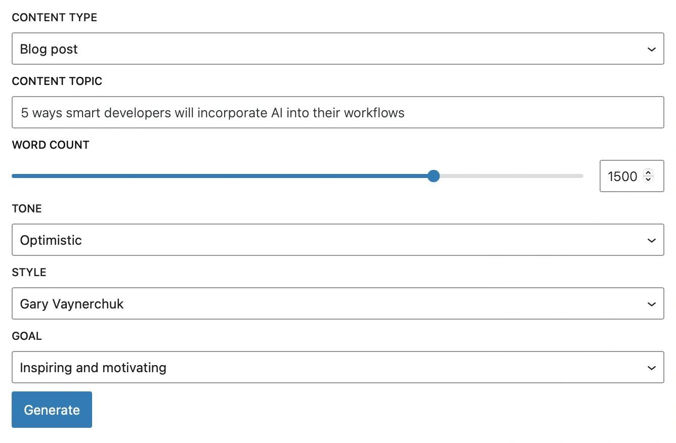 IntelliPress AI for WordPress® - Content Generator Block