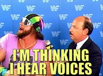 Macho Man - I'm thinking I'm hearing voices GIF