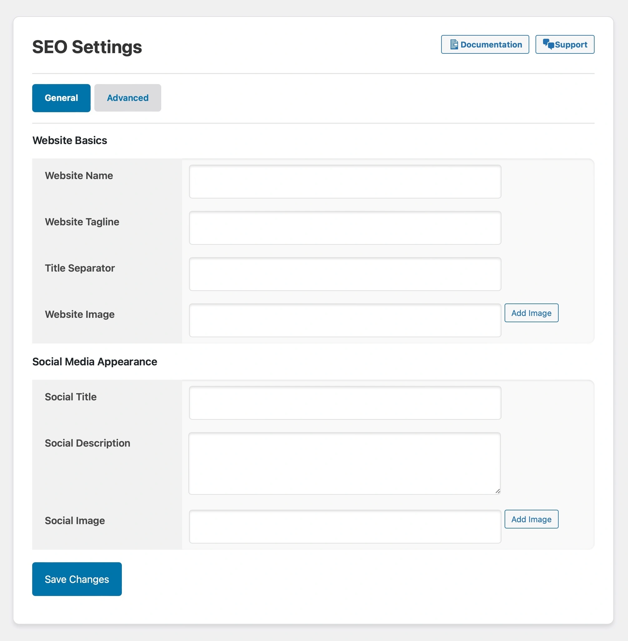 SEO for WordPress® - Settings - General