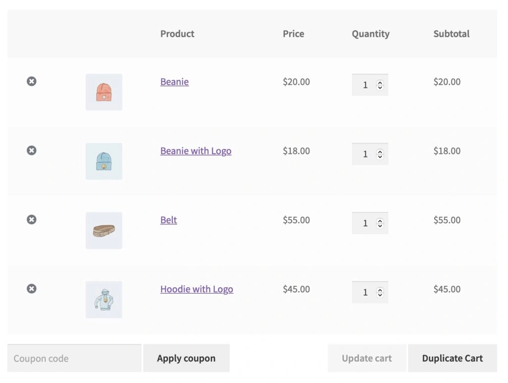 Shipping Multiple Addresses for WooCommerce® \(free\) - Duplicate Cart