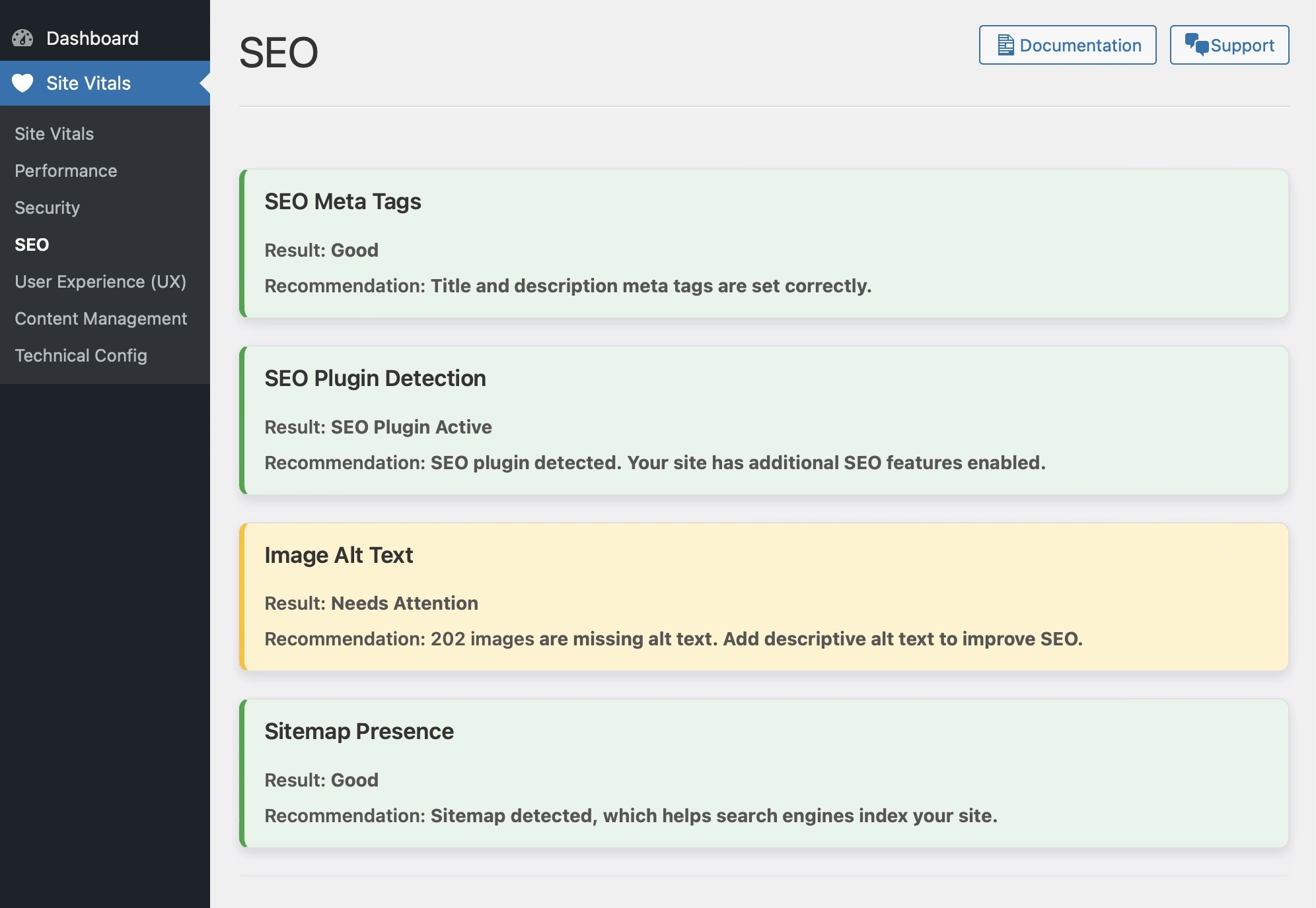 Site Vitals for WordPress® - SEO