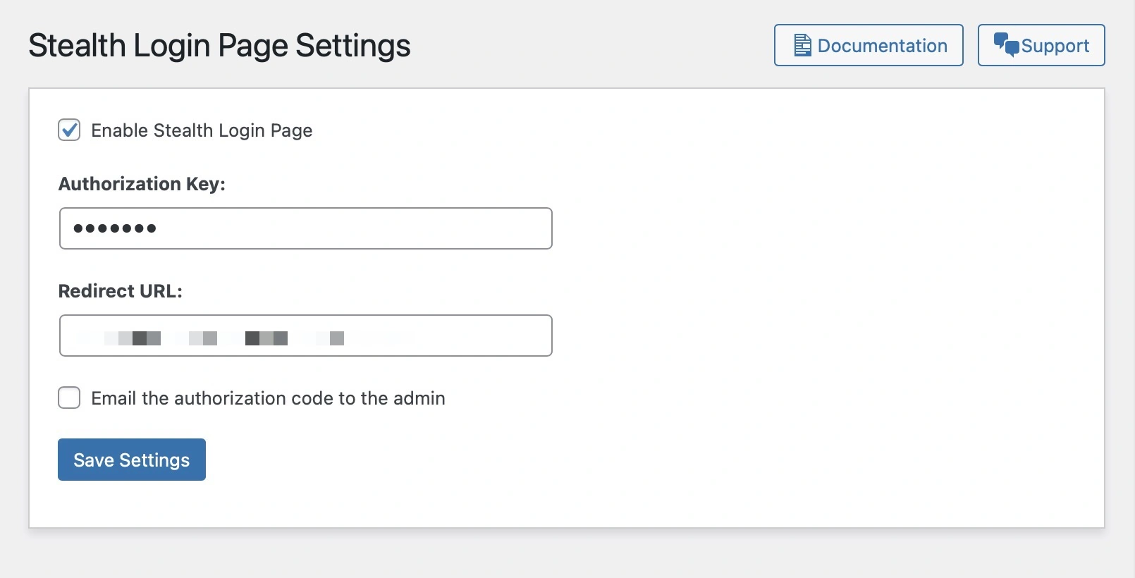 Stealth Login Page - Plugin Settings for WordPress®